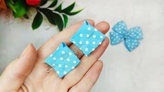 Really cute small Hair Bows - Bow out of Ribbon - Hair Bow tutorial step by step #ribbon #1