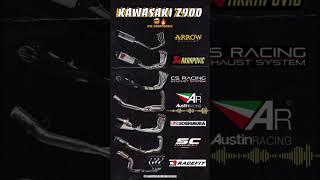 Different Exhausts on Kawasaki Z900(Use Headphones) #automobile #motorcycle #exhaust #sound