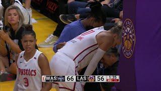 Elena Delle Donne Shaken Up After Taking ELBOW To Ribs, Leaves Game To Locker Room. #WNBA