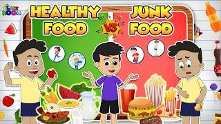 Healthy vs Junk food | Healthy Habits | Food Names |  Learn with Gattu Chinki | Puntoon Classroom