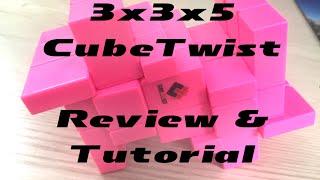 3x3x5 Mirror blocks review and solve tutorial CubeTwist Siamese Conjoined