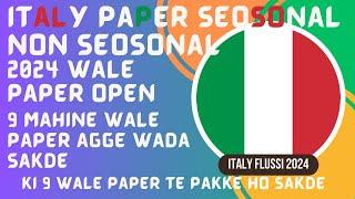 Italy Paper Open 2024 || Decreto Flussi Good News || Italy 1 year Paper Open