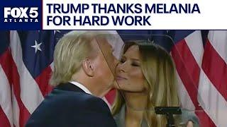 Trump, Melania share kiss during early victory speech | FOX 5 News