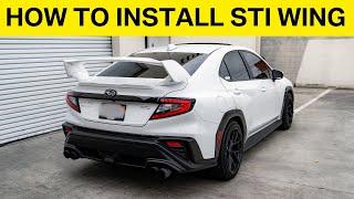 How to install your Aeroflowdynamics V3 STI Wing | 2022 - 2024 WRX