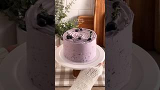baking a blueberry chiffon cake 🫐 #baking