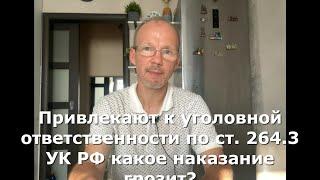 Иж Адвокат Пастухов. Привлекают к уголовной ответственности по ст. 264.3 УК какое наказание грозит?