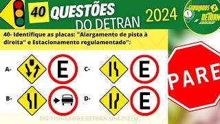 PASSE na Prova teórica do Detran 2024 ,prova do detran 2024, #legislaçãodetrânsito #detranmg2024