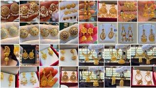 Gold Earrings Designs/ Gold Jhumka/Gold studs/Gold Earrings design/ Gold Jewellery Collection 2024