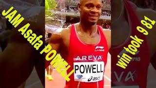 100m Mens JAM Asafa POWELL win took  9.81 Diamond League in Paris