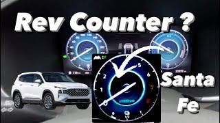 How to switch on Rev counter or tachometer display on Santa Fe PHEV step by step demonstration