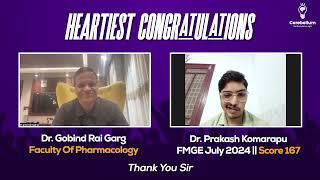 From Multiple Surgeries to FMGE Success journey Dr. Prakash Komarapu, Score 167 | FMGE