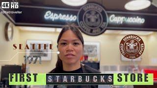 I Tried the Original Latte at the First Starbucks Store | Seattle Walk In 4K