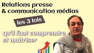 Relations presse pour les nuls - les 3 lois de la communication média