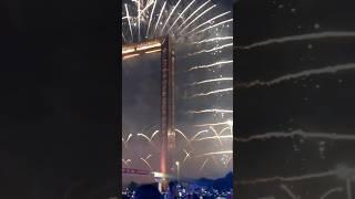 Dubai frame building fireworks at new year celebration 2025 !! Al Karama dubai