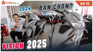 So sánh chi tiết Honda Vision 2025 và Vision 2024 - Bạn chọn xe nào chênh nhau 200 cành | Alo Xe