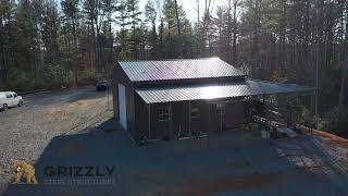 Grizzly Steel Structures - 30x45x12 Garage w/ (2) 12x45x10 Lean-to's