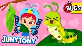 Caterpillar to Butterfly | Cutie Crawlies! | Insect Songs for Kids | Bugs Song | JunyTony