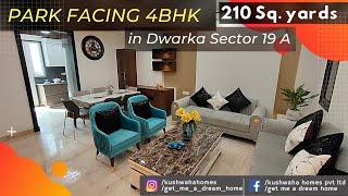 Park Facing 4 BHK in Dwarka | 210 sqyrd | sec-19A | Fully Furnished | DDA Approved | 9560336806