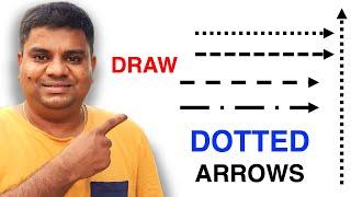 How To Draw (Dotted /Dashed) Arrow In Word - (Microsoft)