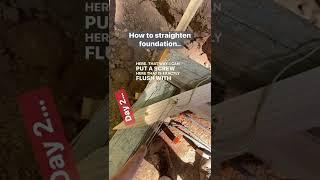 How to straighten foundation … Day 2 #construction #concrete #excavation