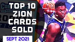 Zion Williamson - Top 10 Basketball Cards Sold - September 2021