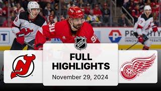 NHL Highlights | Devils vs. Red Wings - November 29, 2024