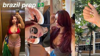 prep with me for brazil  | new hair, nails & pedi, flight essentials