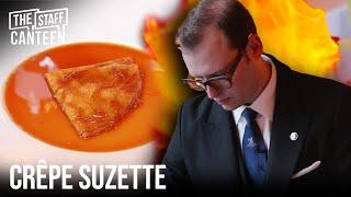 Michelin Star Crepe Suzette dish at the 5-Star Ritz London by Luigi Cagnin tableside service