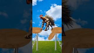 real life bodybuilder murgiyon ko OMG rasta se girne se bachao#allah #viralvideo#viralvideo#animals