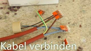 Tutorial: Kabel verbinden - Wago Klemmen - in Verbindung mit GU10 Fassung - abisolieren