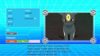 Umbreon #197 Pokedex Go Data