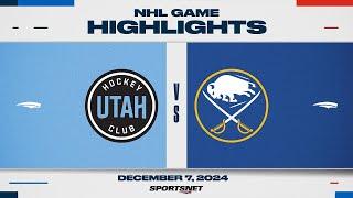 NHL Highlights | Utah HC vs. Sabres - December 7, 2024