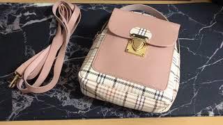 Making Shein Push Lock Plaid Bag Into A Backpack