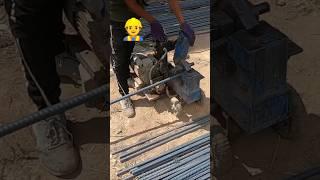 Perfect cutting rebar preparation at the construction site