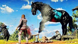 Trying the Gigantic Black & Blue Charoite Horse After Defeating Bronte Goons!