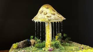 Designer Indoor Water FOUNTAIN using Concrete | Creative Mushroom Fountain (DIY)