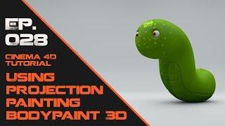 Using Projection Painting in Bodypaint in Cinema 4D.