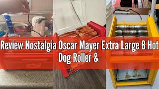 Review Nostalgia Oscar Mayer Extra Large 8 Hot Dog Roller & Bun Toaster Oven, Stainless Steel Grill