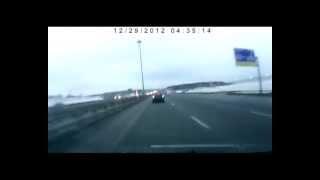 Tu-204 plane crash recorded from a car