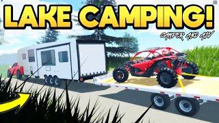 Camper and ATV Camping Trip in Roblox American Plains Mudding!