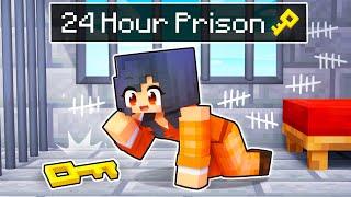 Escaping from a 24 HOUR PRISON in Minecraft!