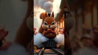 The Squirrel Train Just Arrived! ️ Would You Ride It?