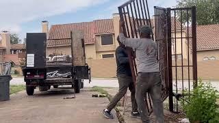 Metal gate removal in Irving, Texas!!