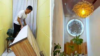 Man challenges himself to spend $5,000 to renovate a 5-square-meter home in seven days！#remodeling