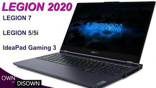 NEW 2020 LEGION LAPTOPS- LEGION 7, LEGION 5/5i, IdeaPad Gaming 3