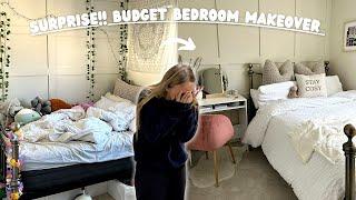 SURPRISING MY TEEN DAUGHTER WITH A BEDROOM MAKEOVER | £150 budget!!!! B&M haul + deep clean with me