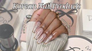 Unboxing NEW Korean Nail Products Swatches + Nail Art Tutorial  | Sweetie Nail Supply Haul