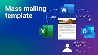 How to create and use a mass mailing template in Word, Excel, and Outlook.