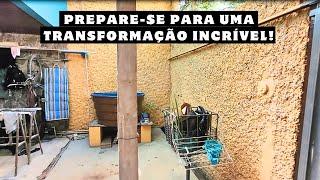 Confira a transformação radical e a customização desta área externa #reforma #construção