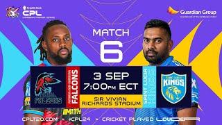 LIVE | Antigua & Barbuda Falcons vs St Lucia Kings | CPL 2024